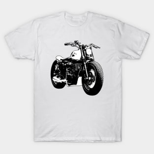 Classic 500 Bike Custom Bobber Black and White T-Shirt